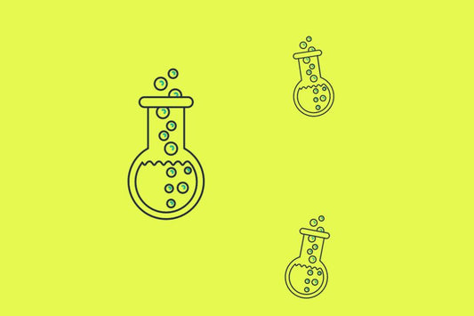 Image of flasks of solutions, Nano-C Vitamin C serum